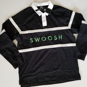Nike Men's Sportswear Swoosh Rugby Long Sleeve Shi